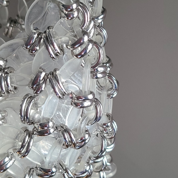 NWT Top Shop silver metal and acrylic purse - Picture 3 of 5